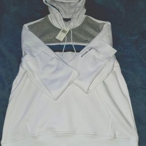Michael Kors Men’s White Hoodie Sz L Fleece lined